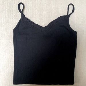 Forever 21 black ruffle cami